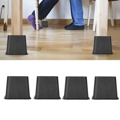 4Pcs 3" Heavy Duty Furniture Risers For Bed, Chair And More