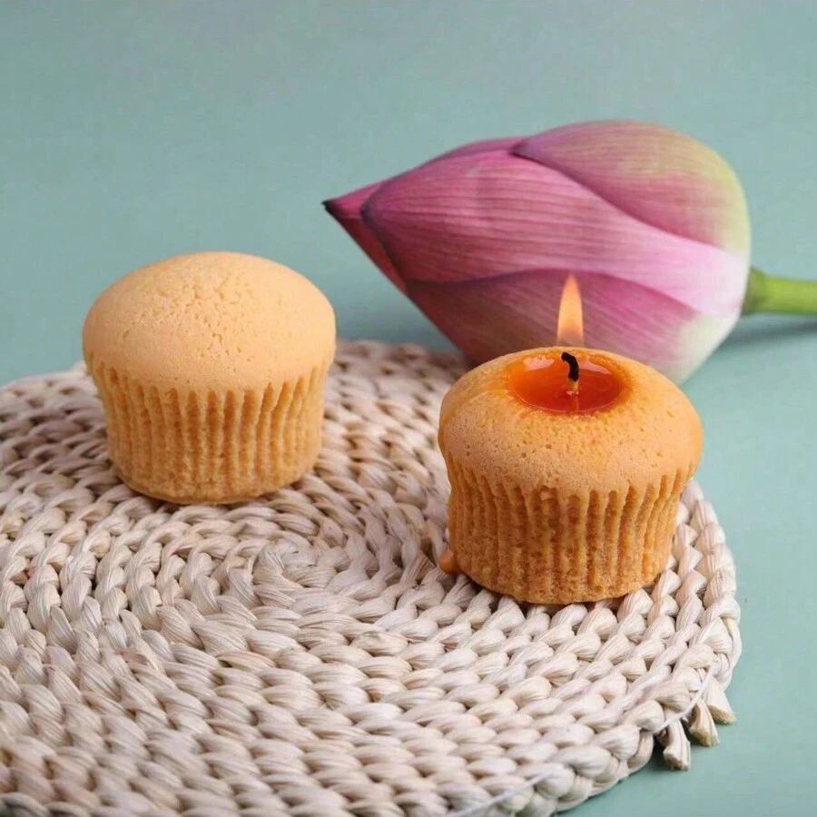 1 pieza Molde de vela en forma de taza para pastel, queso, helado y magdalena DIY 3D - Blanco - Ver 1