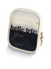 1 件便携式迷你化妆包零钱包化妆包，温暖小包，返校背包必备，沙滩旅行收纳袋，夏季假日化妆品收纳包，迷你包，旅行化妆盒，配件，化妆刷架家居浴室装饰化妆品收纳包浴室配件