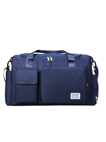 Bolsa Mala Academia Viagem Transversal Casual - Azul Marinho - Visão 1