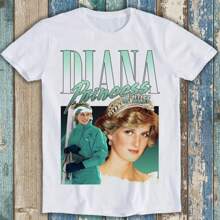 Lady Diana Princess Of Wales 90s Unisex Top Adult Retro Music Best Movie Gift Tee T Shirt P1412