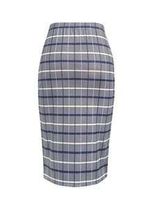 Fashionable Casual, Vacation Chic, Lightweight, Elegant Women's Versatile Slim-Fit Outdoor, Homewear, Travel, Work Skirt - New Checkered Printed Skirt, Spring/Summer