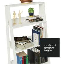 Madesa Mueble Biblioteca Librero con 4 Niveles - Blanco