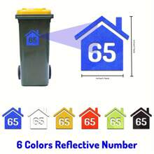 Papa Prints Pack Of 1/3/5 Bin Numbers For Wheelie Bins Personalized Wheelie Bin Stickers Numbers Waterproof Bin Stickers For Wheelie Bins - Multicolor - View 3