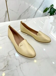 RevReaL Women's Classic Loafers, Perfect Gift For Girlfriend - Gold - View 2