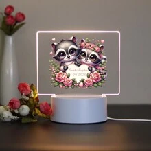 1 st NIEUW Aangepast Led-bord 3D Led-nachtlampje Kleurveranderend, Romantische twee bruine beren 3D Led optische illusie tafellamp, Perfect cadeau voor Valentijnsdag om hem of haar te geven, 7 kleurveranderende RGB-sfeerverlichting voor slaapkamer thuis nachtkastje gamekamer decor