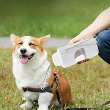 Portable Dog Water Bottle With Food Container Large Capacity Puppy Water Dispense Food Feeder Foldable Pet Drinking Cup