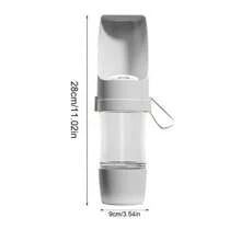 Portable Dog Water Bottle With Food Container Large Capacity Puppy Water Dispense Food Feeder Foldable Pet Drinking Cup