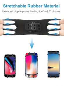 1Set 360 Degree Rotating Bracket Silicone Bracket Silicone Rod Type Suitable For All Mobile Phone Brackets, Shock-Absorbing Soft Silicone Brackets, Suitable For Bicycles, Motorcycles, Carts, Outdoor Sports, Camping, Fitness And Exercise - Multicolor - View 2