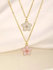 3 colores Collar de cadena de clavícula de mujer con colgante de cruz versátil y dulce, apto para fiesta, cita, playa, vacaciones y uso diario