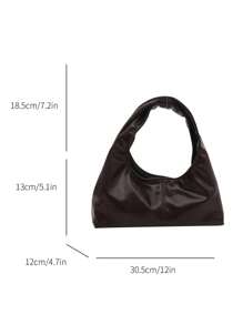 Bolso de mano 2024 con diseño de nubes arrugadas, bolso de hombro casual y versátil para mujer, embrague con forma de luna creciente