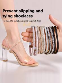 Heel Grips No-Slip Anti-Slip Straps Adjustable Shoe Laces Elastic Bands For Women High Heels And Sandals - Multicolor - View 4
