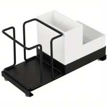 1pc Metal Coffee Station Organizer Rack, Multifunctional Desktop Coffee Cup Holder With Tea Bag Dispenser, Sturdy Space-Saving Design Mug Rack, Perfect For Bars And Counters, Convenient Access Design, Coffee Bar Accessory, 10oz Disposable Coffee Paper Cup Holder With Straw, Tea Bag And Coffee Packet Organizer - Multicolor - View 14