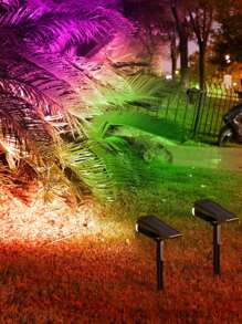 1pc Solar Powered Waterproof Outdoor Tree Lamp, Super Bright Landscape Garden Lawn Light, Decorative Pathway Lighting, IP67 Waterproof Wall Lamp, Suitable For Garden, Yard, Driveway, Porch - Black - View 8