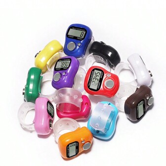 1 pièce à 5 pièces Compteur électronique à affichage numérique LCD réinitialisable à 5 chiffres, petit compteur à doigt pour l'entraînement sportif