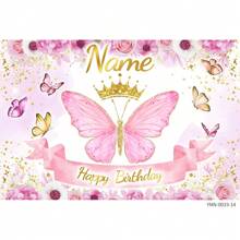 (Customized) Personalized Name, Elegant Butterfly Decorated Background, Polyester Material, Suitable For Wedding Anniversary, Birthday Party, First Photography Background, Ornamental,Reusable,Multi-Functional,Stylish,Exquisite,High-Quality,Colorful,Cartoon,Cute,Custom,Personalized,Unique,Ideal Gifts For Him,Ideal Gifts For Her,Her,Boyfriend,Girlfriend,Dad,Mom,Family,Friends,Son,Daughter,School Students,Workers,Kids,Office,Tea Room,School,Home