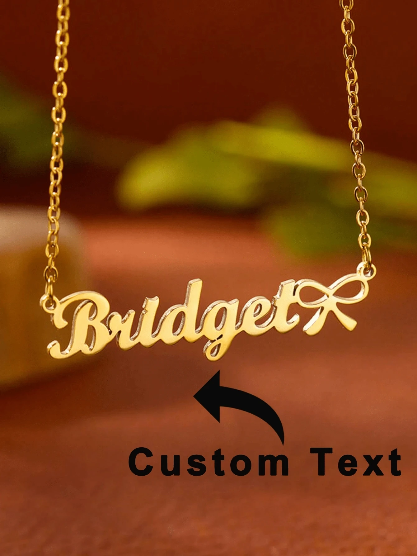 1PC Customized Stainless Steel Nameplate Necklace, Pendant Necklaces Stainless Steel Baby Jewelry Personalize Name Choker Girls Necklace Kids Children Numbers Boy Custom Silver/Gold Color, Fashion, Vintage, Casual, Simple Customization Everyday Wear, Birthday, Mother's Day
