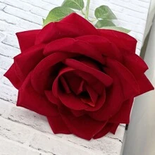 1pc Handcrafted 12.99" Diameter Giant Rose, 49.6" Length, Velvet Material Faux Rose Flower Bouquet, Wedding Decor, Photography Prop,Halloween Decor Home Decor Halloween Decor Fall Decor Room Decor