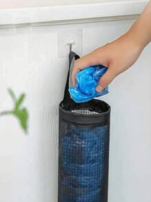 1pc/Set Hanging Trash Bag Holder, Wall-Mounted Drawstring Shoe Storage Bag, Kitchen Plastic Bag Organizer - Multicolor - View 5