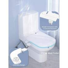 Bidet Fresh Water Dual Spray Kit Non Electric Toilet Seat Attachment Cold Wash Bathroom Decor Summer