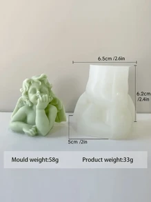 1 Khuôn silicon hình thiên thần nhỏ Khuôn nến ba chiều Khuôn silicon nến thiên thần nhỏ Khuôn thạch cao xà phòng fondant - Thích hợp để trang trí nhà cửa, lò sưởi, phòng khách, trang trí trung tâm, văn phòng, quà tặng ngày lễ tình nhân, bộ nến, nến thơm, quà tặng bạn bè, quà tặng phụ nữ - Trắng - Xem 12