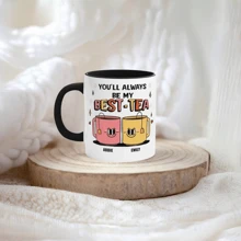 Custom Best Friend Mug, Bestie Ceramic Cup Personalized, Best Friend Friendship Mug, Friends Mug, Friend Birthday Present, Christmas Gift,Valentine's Day Gift, Valentines, Gift For Her, Gift For Him, Gift For Mum, Gift For Friends, Home Decor, Decoration, Personalized Gift, Custom Gift - Black - View 2
