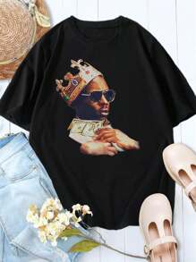 Dave Chappelle King Women's Tee Shirt - Funny Graphic Stand-Up Comedy - Black - View 1