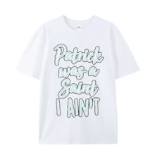 Patrick Was A Saint I Ain't Men Cotton T-Shirt St.Patrick's Day Lucky Irish T-Shirt Vintage Saint Patrick's Day Graphic T Shirts Best Gift For Husband