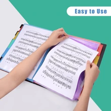 A4 Music Folder/10 Pages (20 Sides), Writable Chorus Folder, Sheet Music Folder, Piano Performance Demonstration Folder, Blank Plastic Concert Chorus Folder