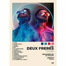 1pc Singer Two Brothers By PNL Music Album Cover Poster And Printed Wall Art Pictures Canvas Painting Home Decor Gift No Frame