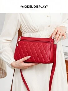 1 túi xách nữ Lingge Love Style, Túi đeo vai thời trang, dễ thương và tươi mới, Túi đeo chéo màu đen, Túi máy ảnh thời trang và đơn giản, Tay nghề thủ công tinh tế, Nhiều lớp, dung lượng lớn, Đựng đồ trang điểm, Son môi, Ví đựng tiền xu, Dây đeo vai có thể điều chỉnh để tự làm, Túi điện thoại thời trang thường ngày, Túi xách dễ thương, Túi đeo vai vuông nhỏ, Túi có dây kéo bằng da PU, Đa năng để sử dụng hàng ngày, Trợ thủ đắc lực khi đi du lịch, Quà tặng ngày lễ, Nhiều màu sắc để lựa chọn - Nhiều màu - Xem 9