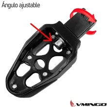 Vmingo Universal Aluminum Motorcycle Footrest Decorative Support 2pcs - Black - View 6