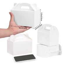 Tomnk 48/96 Pack White Party Favor Treat Boxes, Candy Boxes, 6x3.5x3.5 Inches Candy Gift Boxes, Party Favor Boxes With Handles, Paper Gift Boxes For Birthday Wedding, Mother's Day Gift Box, DIY - 彩色 - 查看 12