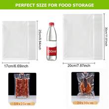 真空食品封口袋、用于食品储存和真空包装的厚压花袋、与多种真空封口机类型兼容的真空封口机配件、便携式真空包装袋、厨房用品 - 彩色 - 查看 7