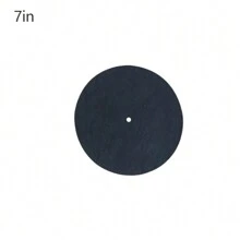 7/12 英寸转盘垫 防静电黑胶唱片机减震毡 - 黑色 - 查看 10