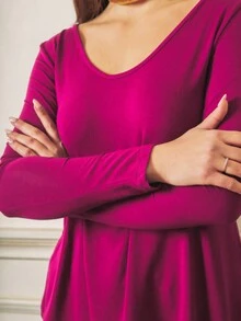 Wear It With Women's Clothing Underneath. Fashionable Round V-Neck Top