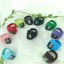 1pc/3pcs/5pcs Ramadan Electronic Finger Ring Counter, Silent Mini Colorful Rubber Tally Counter, Unisex (Assorted Colors)