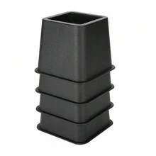 4Pcs 3" Heavy Duty Furniture Risers For Bed, Chair And More - 黑色 - 查看 8