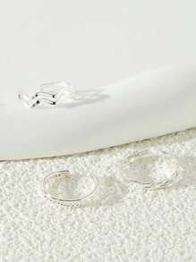 3pcs/Set Minimalist Metal Toe Rings, Suitable For Women, Summer Beach Holiday Jewelry