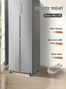 Suporte Universal De Móveis Ajustável Para Máquina De Lavar Geladeira Móveis Base - Sortido (PRETO, BRANCO OU CINZA) - Visão 12