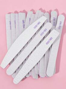 10/20pcs Nail File: 100/180 Coarse/Gritty Nail File Plates, Zebra Pattern Double Sided Washable Coarse Nail File For Removing Acrylic Nails And Nail Extensions Nail Care Nail Care Set Salon Home Use (Oval, Rhombus, Half Moon)