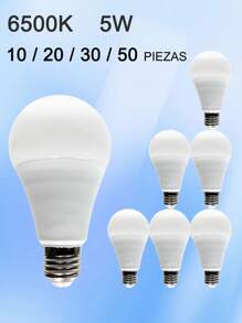 Pack Of 10/20/30/50 5W/7W/9W/12W/15W/18W/21W 6500K LED Energy Saving Bulbs, E27 Base, Non-Dimmable