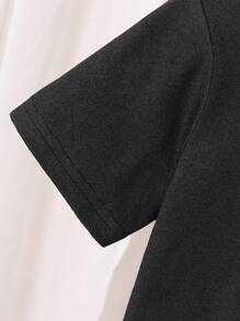 2 pièces/set t-shirt à manches courtes et shorts d'été pour tout-petits garçons, avec imprimé de lettre porte-bonheur et d'ours, tenues décontractées mignonnes