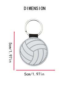 1pc Personalized Sublimation Keychain DIY Craft Kit Round Keychains For Everyone PU Leather Blanks Key Ring,Custom Name AndBall Pattern Gift. Ideal For Him, Her,Boyfriend,Girlfriend,Dad,Mom,Family,Friends, Wife, Husband,Pet, For Anniversaries,For Valentine's Day,For Christmas,For Mother's Day,For Father's Day For Holiday Gifts And Party Favors.