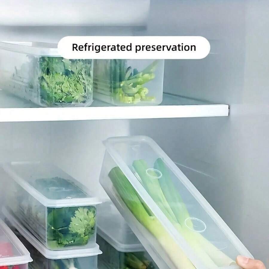 1-10pcs Parsley/Scallion Storage Box, Refrigerator Freshkeeper Box, Thickened Noodle And Egg Storage Box, Sutiable To Use In Kitchen, Kitchen Storage Goods