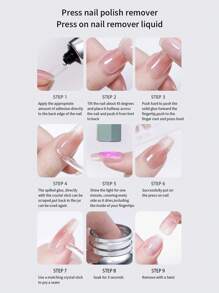 annies [1pc/2pcs] Nail Polish Remover Efficient Quick-Release Softening Liquid, Non-Damaging Nail Sponge Dissolving Gel Pads Remover, Professional Manicure Use - 彩色 - 查看 7