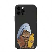 2-pack schattige en grappige schokbestendige telefoonhoesjes met kattenprint, compatibel met 16 Pro Max, 14, 13, 12, 11 Pro Max, XS Max, X, XR, 8, 7, Plus, Mini, geschikt als verjaardagscadeau voor je vriend(in) of jezelf.