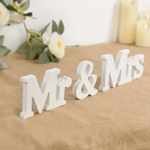 3 件装先生和夫人婚礼装饰摄影道具，新娘和新郎婚礼标志桌面装饰，非常适合仪式、招待会、摄影道具、婚礼装饰