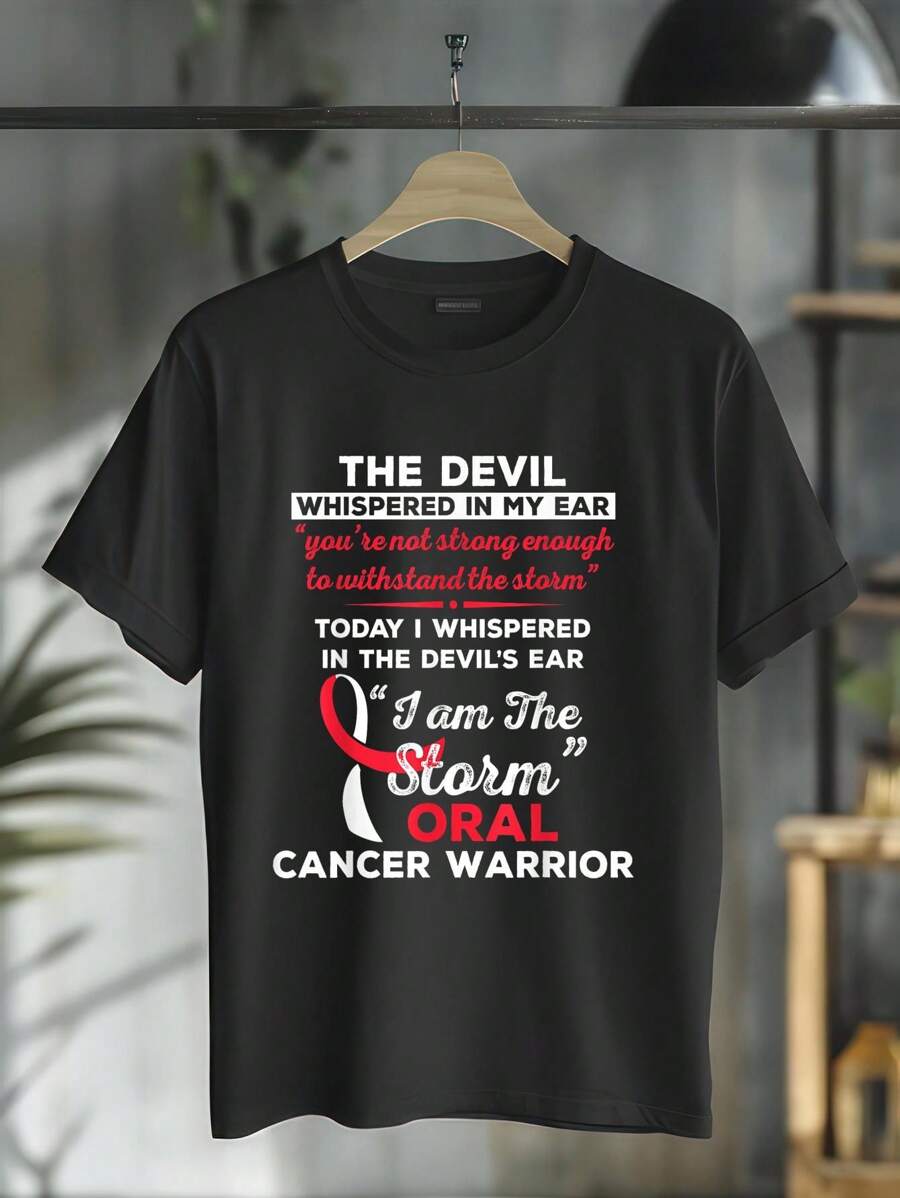 I Am The Storm Oral Cancer Warrior T-Shirt T-Shirt Casual Short Sleeve Shirt