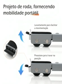 Suporte Universal De Móveis Ajustável Para Máquina De Lavar Geladeira Móveis Base - Sortido (PRETO, BRANCO OU CINZA) - Visão 9